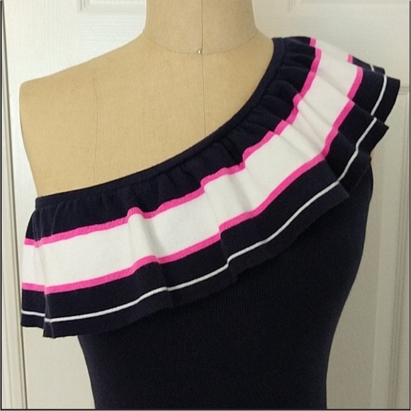 Lilly Pulitzer one shoulder knit top - Picture 3 of 4